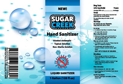 3.785l 80% Hand Sanitizer Label (Scb Hand Sanitizer 1gl)